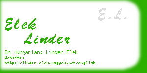 elek linder business card